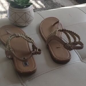 Braided Tan Sandals